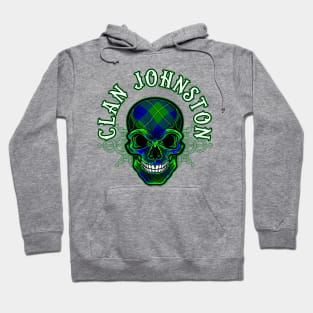 Scottish Clan Johnston Tartan Celtic Skull Hoodie